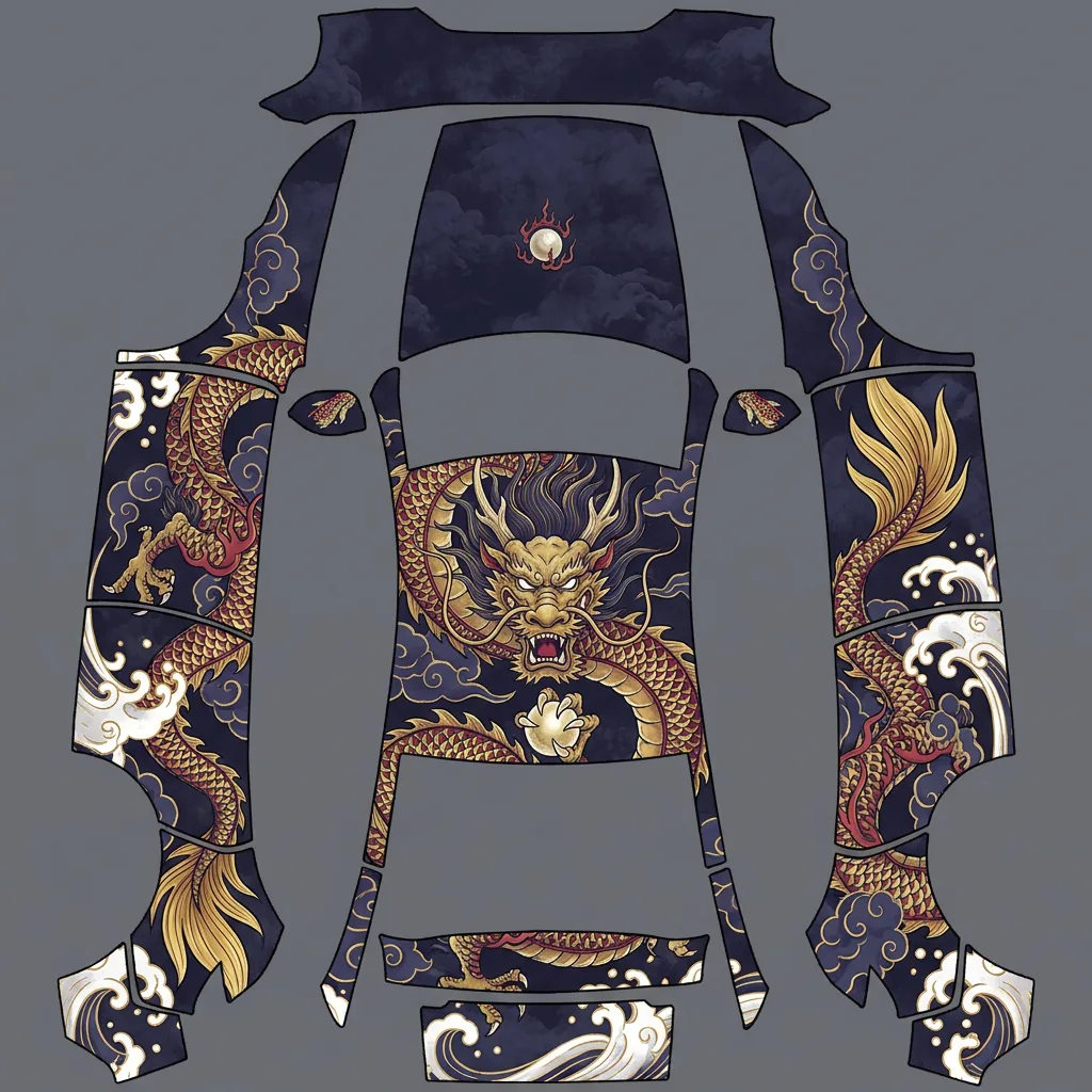 Dragon Tesla wrap example