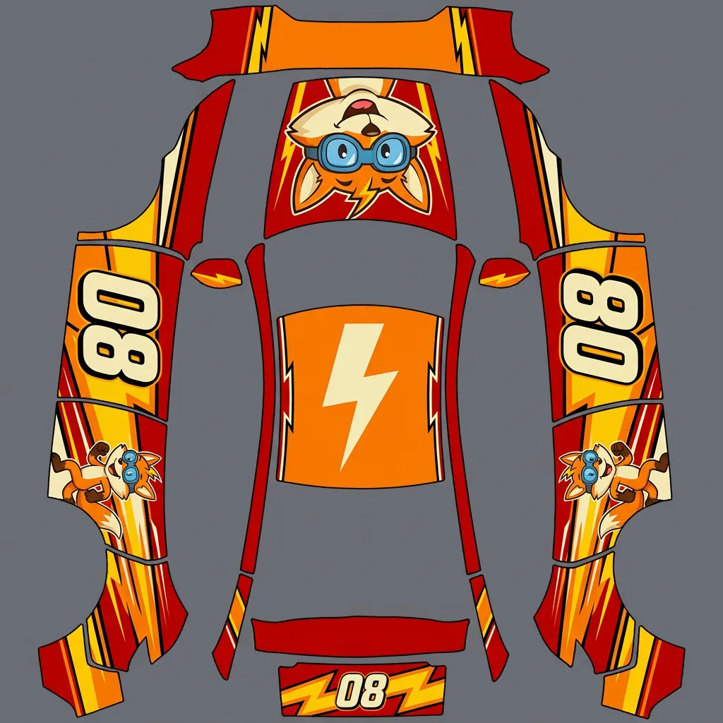 Mascot Tesla wrap example