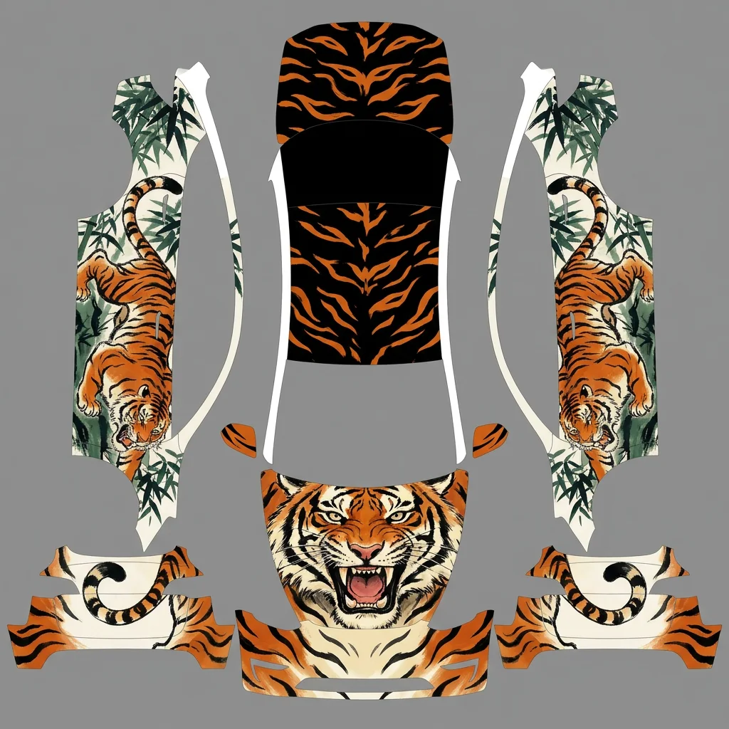 Tiger Tesla wrap example