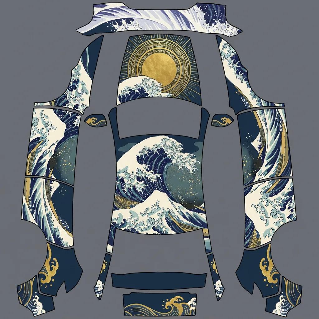 Wave Tesla wrap example